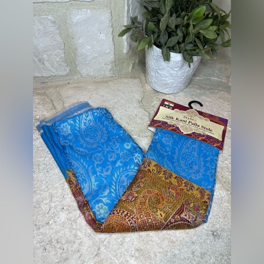 Stylez silk kani palla stole scarf
